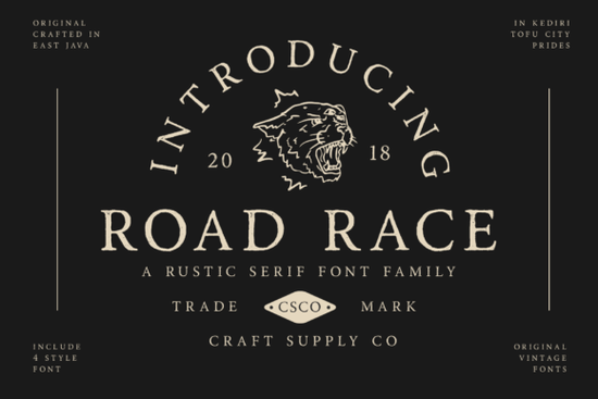 Road Race Family Font